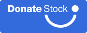 A blue image with the Donate Stock logo. 
