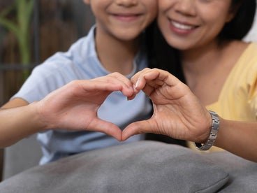hands creating a heart shape