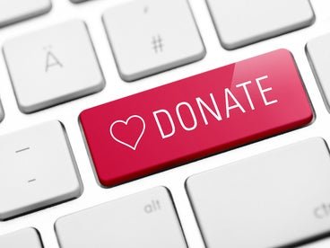 keyboard with donate key