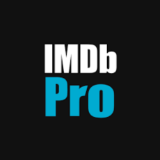 A background with with white and blue text that reads, "IMDb Pro."
