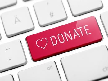 keyboard with donate key