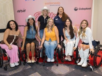 Easterselas staff members standing behind the Rollettes at the Rollettes Experience 2025