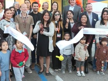 Cutting the ribbon for a new Easterseals Head Start program in Encinitas.
